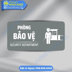 Biển Chỉ Dẫn Khu Vực Phòng Bảo Vệ Chất Liệu ALu Mica Theo Yêu Cầu, Phù Hợp Văn Phòng, Nhà Máy, Tòa Nhà