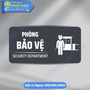 Biển Chỉ Dẫn Khu Vực Phòng Bảo Vệ Chất Liệu ALu Mica Theo Yêu Cầu, Phù Hợp Văn Phòng, Nhà Máy, Tòa Nhà
