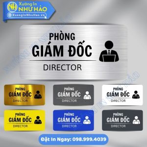 Biển Chỉ Dẫn Khu Vực Phòng Giám Đốc Chất Liệu ALu & Mica Cao Cấp, In Theo Yêu Cầu