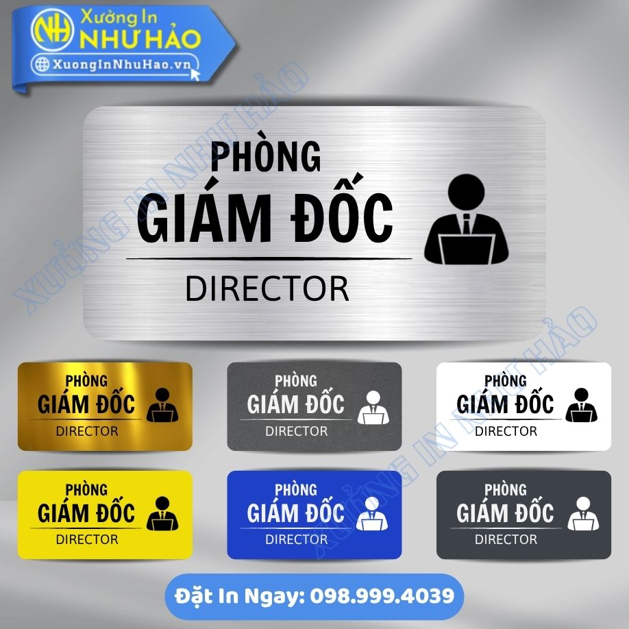 Bien Chi Dan Khu Vuc Phong Giam Doc 1 Biển Chỉ Dẫn Khu Vực Phòng Giám Đốc Chất Liệu ALu & Mica Cao Cấp, In Theo Yêu Cầu