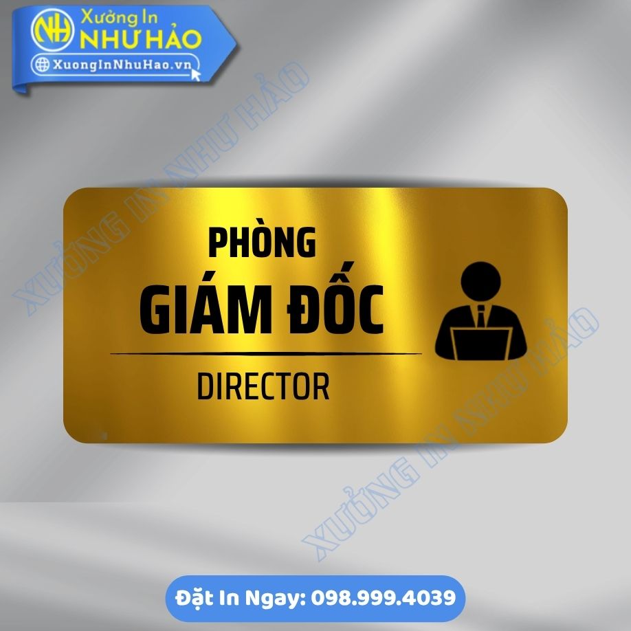 Bien Chi Dan Khu Vuc Phong Giam Doc 2 Biển Chỉ Dẫn Khu Vực Phòng Giám Đốc Chất Liệu ALu & Mica Cao Cấp, In Theo Yêu Cầu