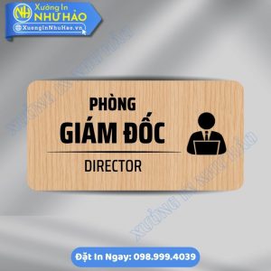 Biển Chỉ Dẫn Khu Vực Phòng Giám Đốc Chất Liệu ALu & Mica Cao Cấp, In Theo Yêu Cầu