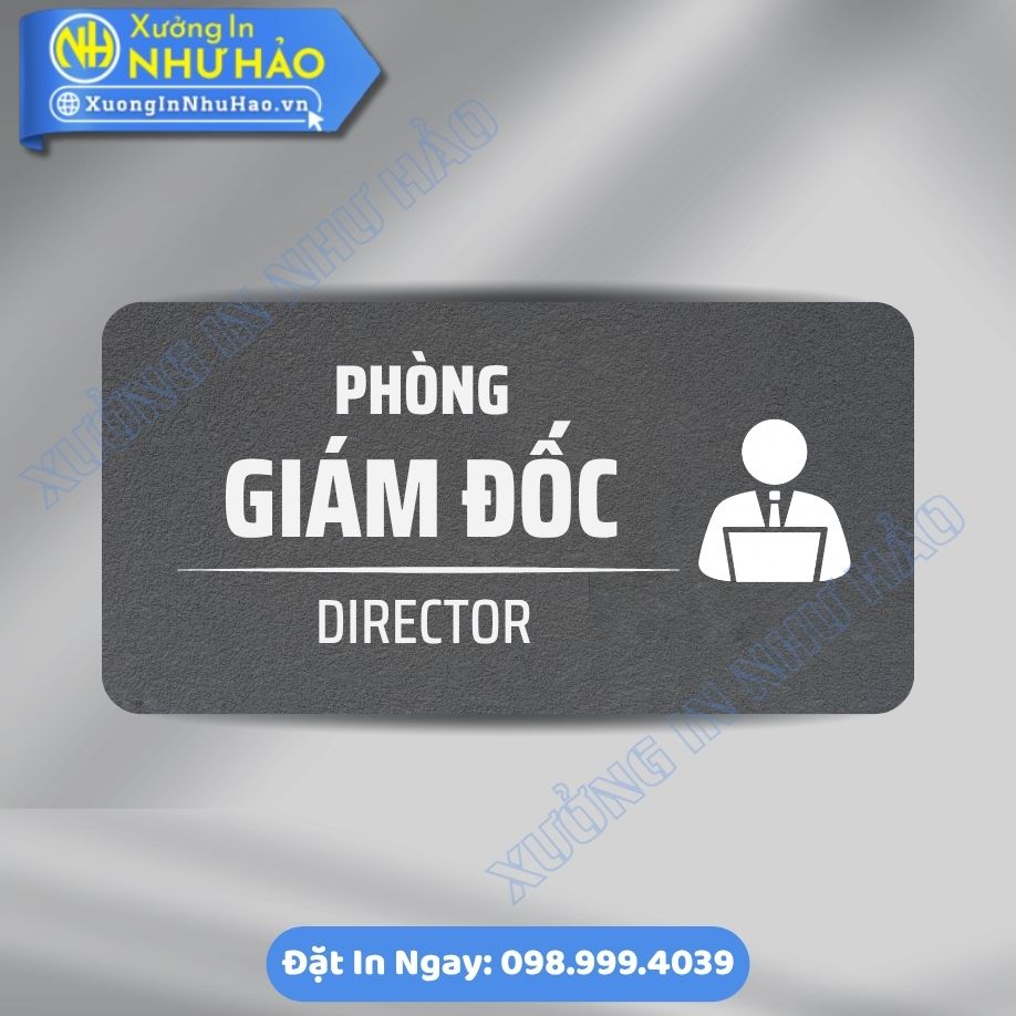 Bien Chi Dan Khu Vuc Phong Giam Doc 5 Biển Chỉ Dẫn Khu Vực Phòng Giám Đốc Chất Liệu ALu & Mica Cao Cấp, In Theo Yêu Cầu