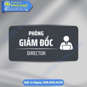 Biển Chỉ Dẫn Khu Vực Phòng Giám Đốc Chất Liệu ALu & Mica Cao Cấp, In Theo Yêu Cầu
