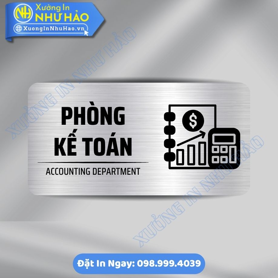 Bien Chi Dan Khu Vuc Phong Ke Toan 1 Biển Chỉ Dẫn Khu Vực Phòng Kế Toán Bằng ALu & Mica Kích Thước Theo Yêu Cầu, In UV Sắc Nét, Bền Màu