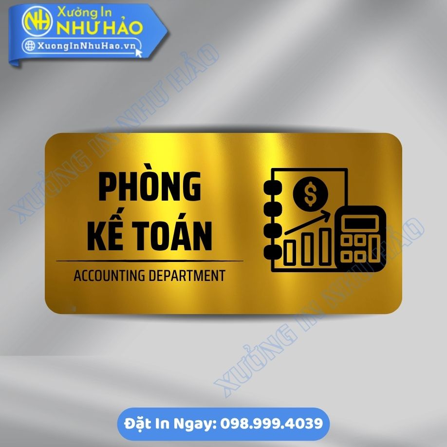 Bien Chi Dan Khu Vuc Phong Ke Toan 2 Biển Chỉ Dẫn Khu Vực Phòng Kế Toán Bằng ALu & Mica Kích Thước Theo Yêu Cầu, In UV Sắc Nét, Bền Màu
