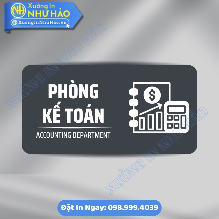 Bien Chi Dan Khu Vuc Phong Ke Toan 7 Biển Chỉ Dẫn Khu Vực Phòng Kế Toán Bằng ALu & Mica Kích Thước Theo Yêu Cầu, In UV Sắc Nét, Bền Màu