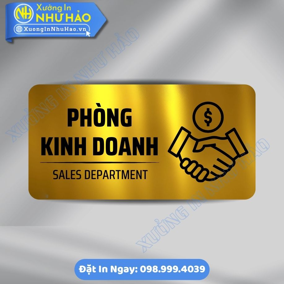 Bien Chi Dan Khu Vuc Phong Kinh Doanh 2 Biển Chỉ Dẫn Khu Vực Phòng Kinh Doanh ALu Mica Theo Yêu Cầu, Sang Trọng, Bền Đẹp Cho Văn Phòng
