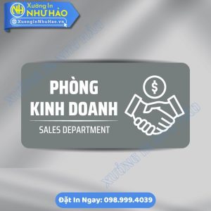 Biển Chỉ Dẫn Khu Vực Phòng Kinh Doanh ALu Mica Theo Yêu Cầu, Sang Trọng, Bền Đẹp Cho Văn Phòng