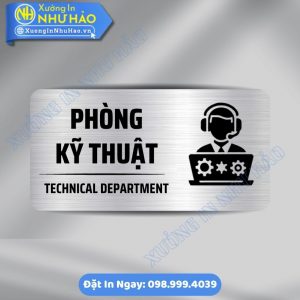 Biển Chỉ Dẫn Khu Vực Phòng Kỹ Thuật Chất Liệu ALu & Mica Giá Tốt – Phù Hợp Văn Phòng, Nhà Máy, Xưởng Sản Xuất