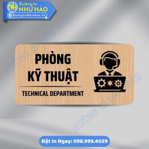 Biển Chỉ Dẫn Khu Vực Phòng Kỹ Thuật Chất Liệu ALu & Mica Giá Tốt – Phù Hợp Văn Phòng, Nhà Máy, Xưởng Sản Xuất