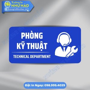 Biển Chỉ Dẫn Khu Vực Phòng Kỹ Thuật Chất Liệu ALu & Mica Giá Tốt – Phù Hợp Văn Phòng, Nhà Máy, Xưởng Sản Xuất