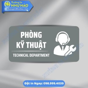Biển Chỉ Dẫn Khu Vực Phòng Kỹ Thuật Chất Liệu ALu & Mica Giá Tốt – Phù Hợp Văn Phòng, Nhà Máy, Xưởng Sản Xuất