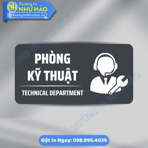 Biển Chỉ Dẫn Khu Vực Phòng Kỹ Thuật Chất Liệu ALu & Mica Giá Tốt – Phù Hợp Văn Phòng, Nhà Máy, Xưởng Sản Xuất