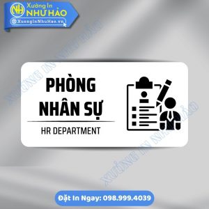 Biển Chỉ Dẫn Khu Vực Phòng Nhân Sự Alu Mica Cao Cấp, Giải Pháp Nhận Diện Văn Phòng Hiệu Quả