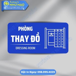 Biển Chỉ Dẫn Khu Vực Phòng Thay Đồ ALu Mica Cao Cấp Theo Yêu Cầu - Phù Hợp Spa, Gym, Hồ Bơi