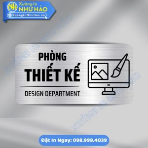 Biển Chỉ Dẫn Khu Vực Phòng Thiết Kế Bằng ALu Mica Theo Yêu Cầu, Độ Bền Cao, Dễ Lắp Đặt