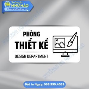 Biển Chỉ Dẫn Khu Vực Phòng Thiết Kế Bằng ALu Mica Theo Yêu Cầu, Độ Bền Cao, Dễ Lắp Đặt