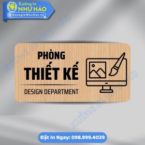 Biển Chỉ Dẫn Khu Vực Phòng Thiết Kế Bằng ALu Mica Theo Yêu Cầu, Độ Bền Cao, Dễ Lắp Đặt