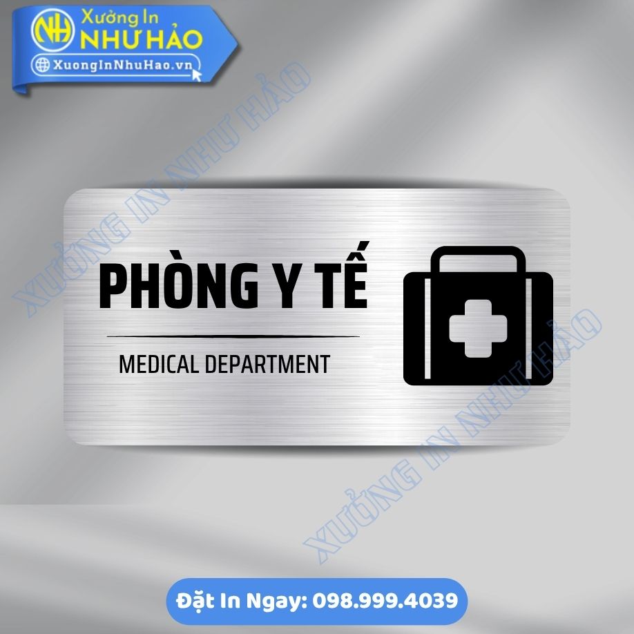 Bien Chi Dan Khu Vuc Phong Y Te 1 Biển Chỉ Dẫn Khu Vực Phòng Y Tế Chất Liệu ALu Mica, Phù Hợp Văn Phòng, Nhà Máy, Trường Học