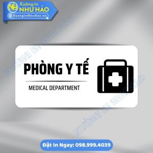 Biển Chỉ Dẫn Khu Vực Phòng Y Tế Chất Liệu ALu Mica, Phù Hợp Văn Phòng, Nhà Máy, Trường Học