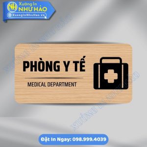 Biển Chỉ Dẫn Khu Vực Phòng Y Tế Chất Liệu ALu Mica, Phù Hợp Văn Phòng, Nhà Máy, Trường Học