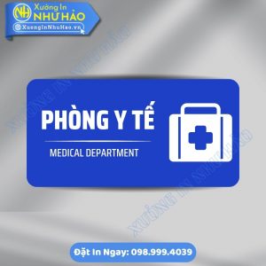 Biển Chỉ Dẫn Khu Vực Phòng Y Tế Chất Liệu ALu Mica, Phù Hợp Văn Phòng, Nhà Máy, Trường Học