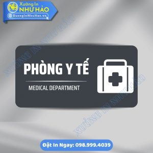 Biển Chỉ Dẫn Khu Vực Phòng Y Tế Chất Liệu ALu Mica, Phù Hợp Văn Phòng, Nhà Máy, Trường Học
