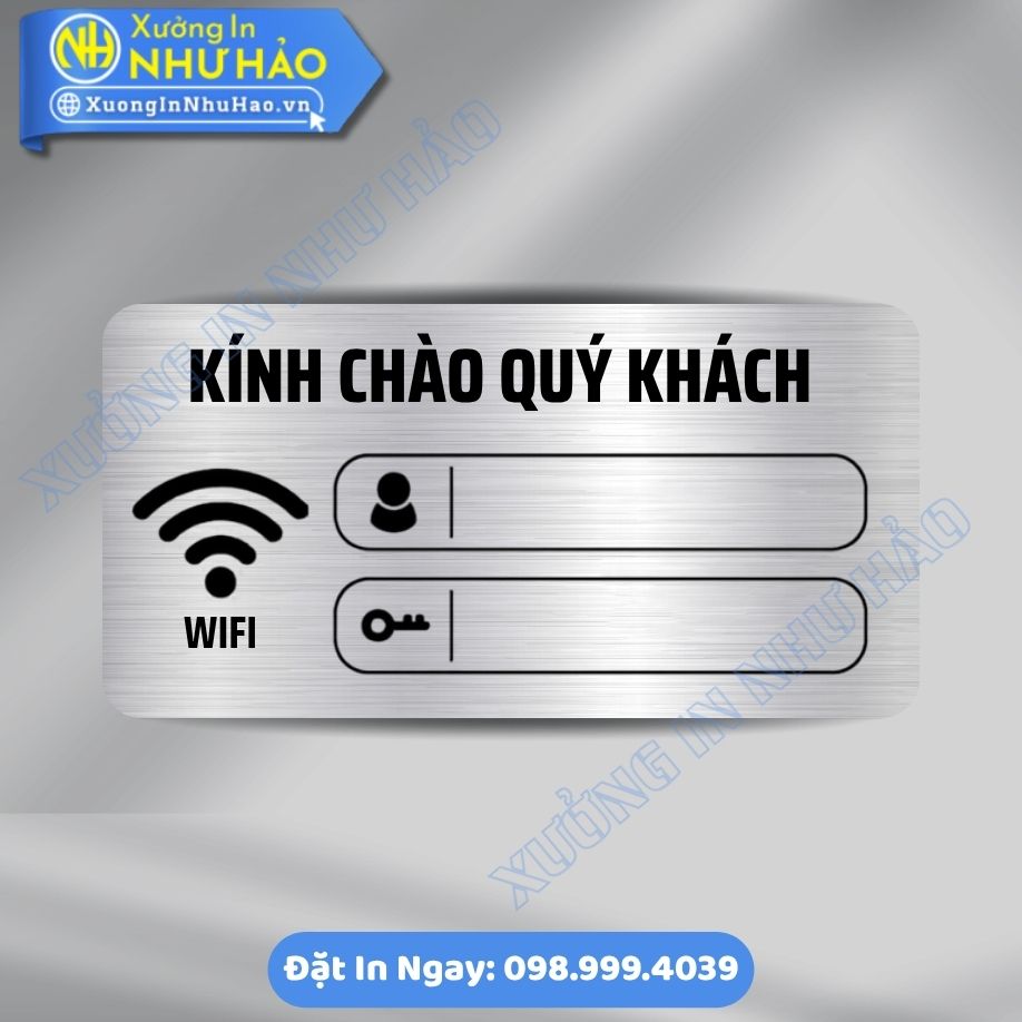 Bien Ghi Thong Tin Password WiFi 1 Biển Ghi Thông Tin Password WiFi Bằng ALu & Mica Theo Yêu Cầu, Thiết Kế Chuyên Nghiệp Cho Văn Phòng, Quán Cafe