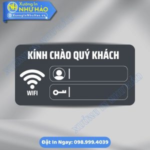 Biển Ghi Thông Tin Password WiFi Bằng ALu & Mica Theo Yêu Cầu, Thiết Kế Chuyên Nghiệp Cho Văn Phòng, Quán Cafe