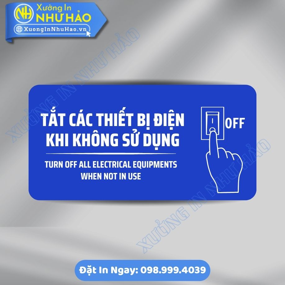Bien Nhac Nho Tat Dien Khi Ra Ve 5 Biển Nhắc Nhở Tắt Điện Khi Ra Về Chất Liệu ALu Mica Cao Cấp Dành Cho Văn Phòng