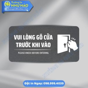 Bien Nhac Nho Vui Long Go Cua Truoc Khi Vao 7