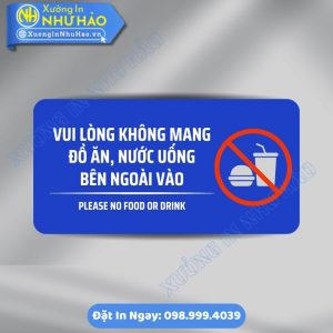 Bien Nhac Nho Vui Long Khong Mang Do An, Nuoc Uong Ben Ngoai Vao 5