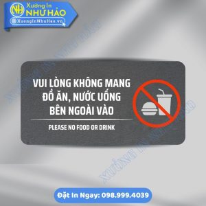 Bien Nhac Nho Vui Long Khong Mang Do An, Nuoc Uong Ben Ngoai Vao 6