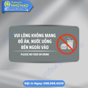 Bien Nhac Nho Vui Long Khong Mang Do An, Nuoc Uong Ben Ngoai Vao 8