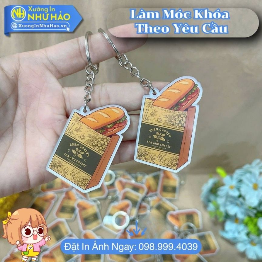 In moc khoa qua tang 2 In Móc Khóa Mica Quà Tặng Doanh Nghiệp, Cá Nhân Theo Yêu Cầu, In UV Cao Cấp, Giá Xưởng Cạnh Tranh