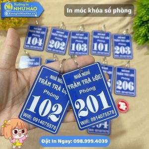 In Móc Khóa Mica Số Phòng, Số Tủ Locker, Số Kệ Theo Yêu Cầu, Khắc Laser, In UV Bền Đẹp, Giá Rẻ