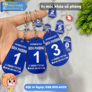 In Móc Khóa Mica Số Phòng, Số Tủ Locker, Số Kệ Theo Yêu Cầu, Khắc Laser, In UV Bền Đẹp, Giá Rẻ
