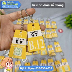 In Móc Khóa Mica Số Phòng, Số Tủ Locker, Số Kệ Theo Yêu Cầu, Khắc Laser, In UV Bền Đẹp, Giá Rẻ