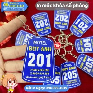 In Móc Khóa Mica Số Phòng, Số Tủ Locker, Số Kệ Theo Yêu Cầu, Khắc Laser, In UV Bền Đẹp, Giá Rẻ