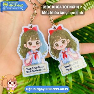 In Móc Khóa Mica Tốt Nghiệp Cử Nhân Theo Yêu Cầu, Quà Tặng Lễ Tốt Nghiệp, In UV Cao Cấp, Giá Rẻ