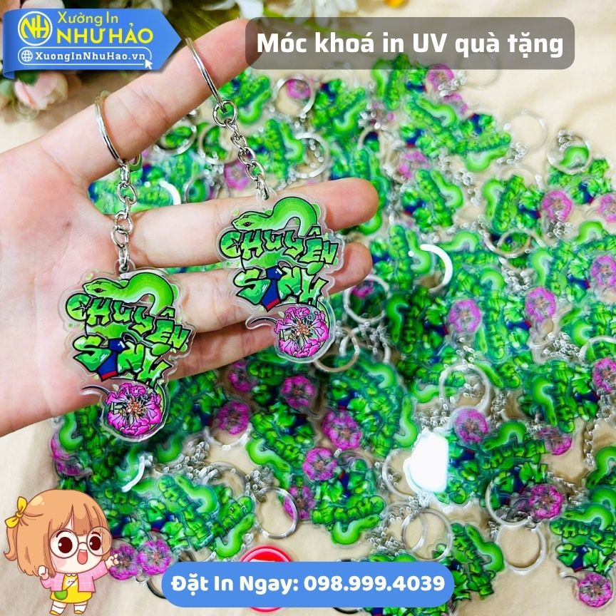 Moc khoa in UV qua tang 7 Móc Khóa Mica In UV Theo Yêu Cầu Làm Quà Tặng Sự Kiện, Hội Nghị, Doanh Nghiệp, Giá Sỉ Tận Xưởng
