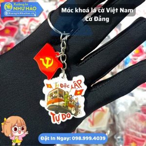 In Móc Khóa Mica Lá Cờ Việt Nam, Cờ Đảng Theo Yêu Cầu, In UV Sắc Nét, Giá Rẻ, Giao Hàng Toàn Quốc