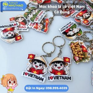In Móc Khóa Mica Lá Cờ Việt Nam, Cờ Đảng Theo Yêu Cầu, In UV Sắc Nét, Giá Rẻ, Giao Hàng Toàn Quốc