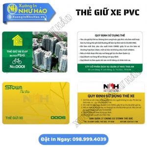 Thẻ Giữ Xe Chung Cư Nhựa PVC – In Mã QR, Mã Vạch, Quản Lý Xe Hiệu Quả