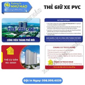 Thẻ Giữ Xe Chung Cư Nhựa PVC – In Mã QR, Mã Vạch, Quản Lý Xe Hiệu Quả