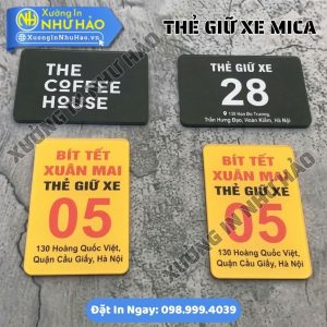 Thẻ Giữ Xe Trường Học Bằng Mica – Chắc Chắn, Bền Đẹp, Giá Xưởng Tận Gốc