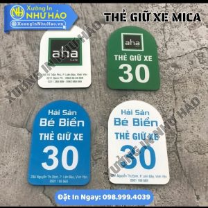 Thẻ Giữ Xe Trường Học Bằng Mica – Chắc Chắn, Bền Đẹp, Giá Xưởng Tận Gốc