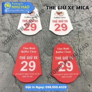 Thẻ Giữ Xe Trường Học Bằng Mica – Chắc Chắn, Bền Đẹp, Giá Xưởng Tận Gốc