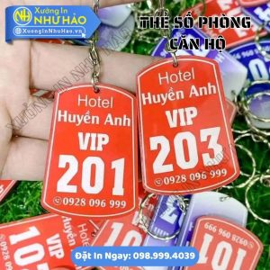 Thẻ Số Phòng Căn Hộ Mica – Chống Thấm, Chống Phai Màu, Độ Bền Cao Ngoài Trời